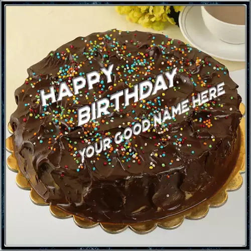 Choco Birthday Cake With Name